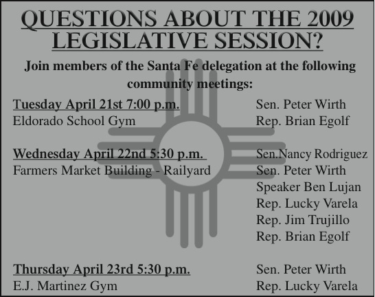 Schedule for Neighboorhod Meetings